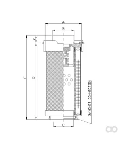 Filtrec - RHR75N10B - Hydraulic filter element