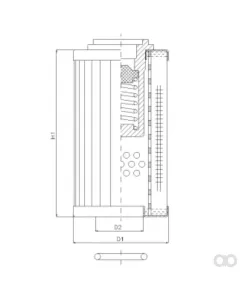 Filtrec - RLR120E15B - Hydraulic filter element
