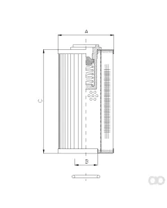 Filtrec - RLR210B40B - Hydraulic filter element