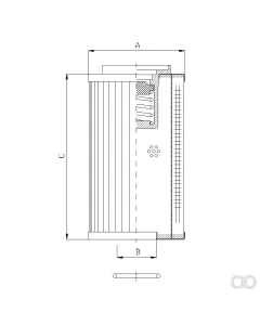 Filtrec - RLR950B130B - Hydraulic filter element