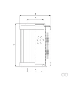Filtrec - RMR690B40B - Hydraulic filter element