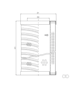 Filtrec - RVR06B40B - Hydraulic filter element