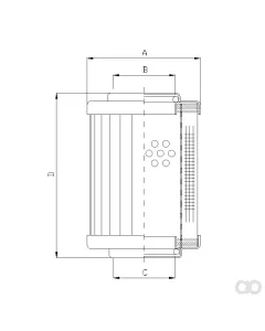 Filtrec - RVR1901E05B - Hydraulic filter element
