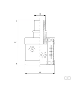 Filtrec - RVR410B100B - Hydraulic filter element