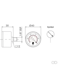 Filtrec - S1 - Vacuum gauge from 0 to -1 bar