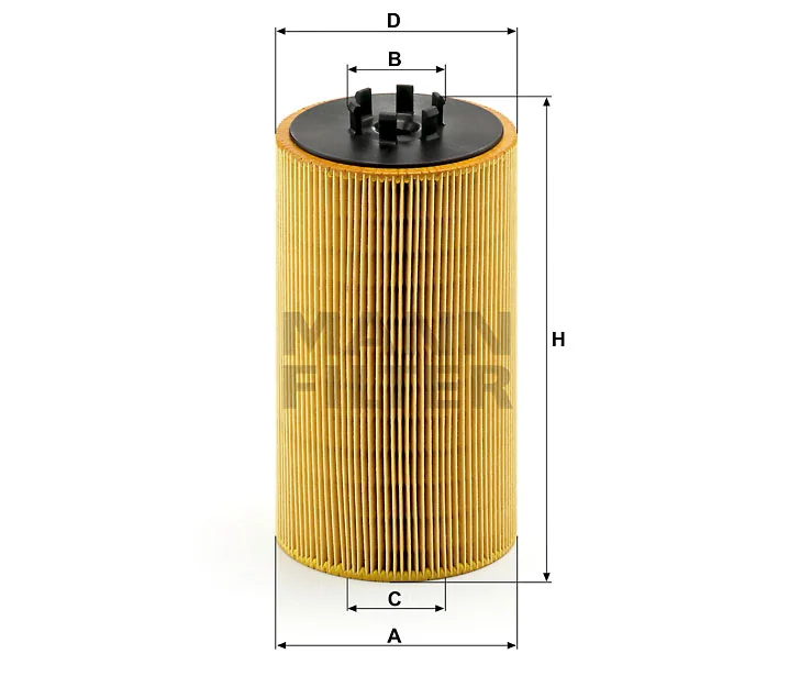 Mann-Filter - HU 13 125/3 x - Oil filter element (metal-free)