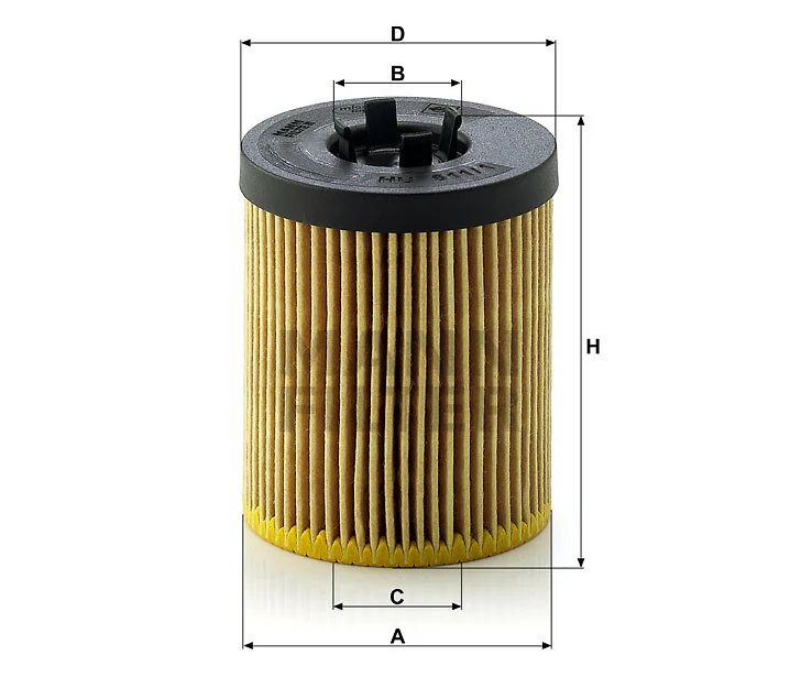 Mann-Filter - HU 611/1 x - Oil filter element (metal-free)