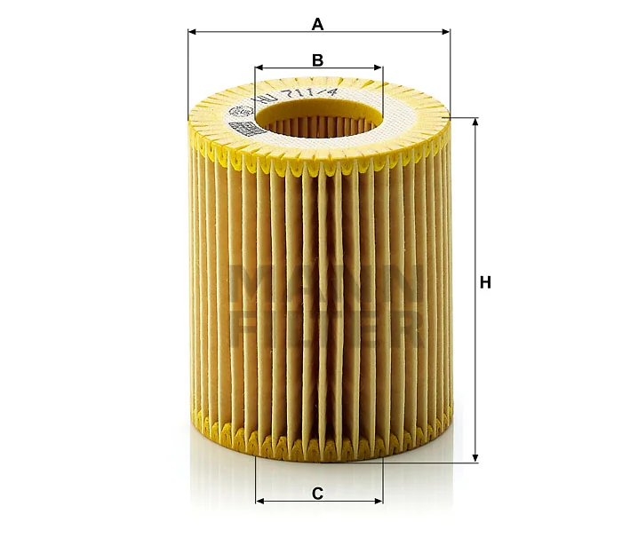 Mann-Filter - HU 711/4 x - Liquid filter