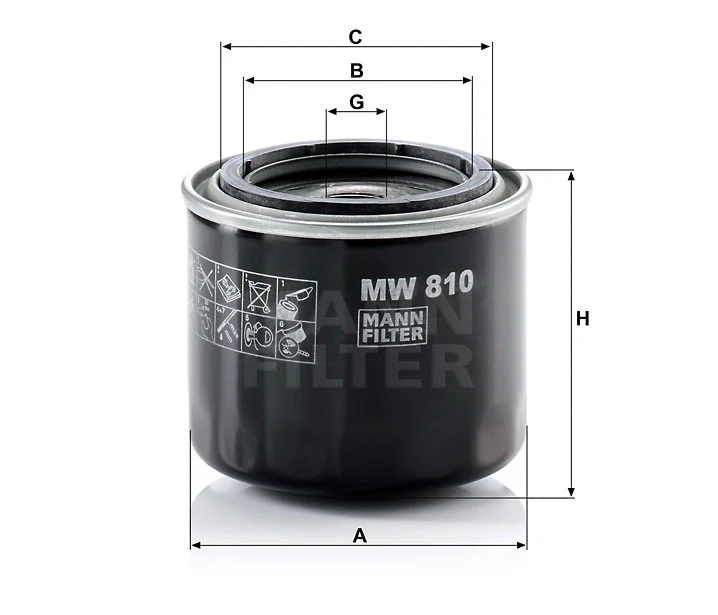 Mann-Filter - MW 810 - Oil filter (spin-on)