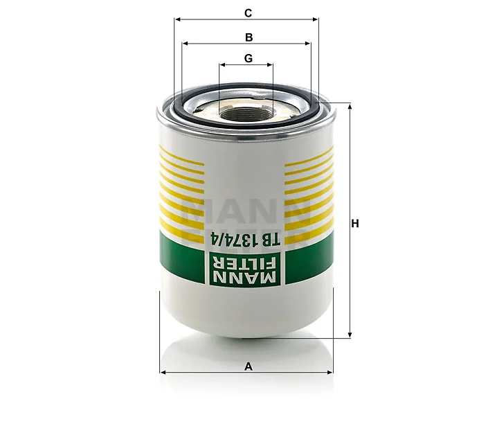 Mann-Filter - TB 1374/4 x - Air dryer box spin-on