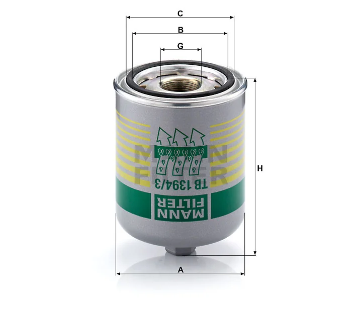 Mann-Filter - TB 1394/3 x - Air dryer box spin-on