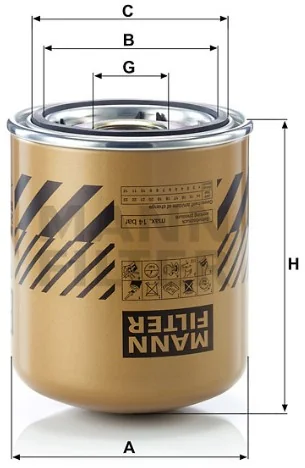 Mann-Filter - TB 1396/6 x - Air dryer box spin-on
