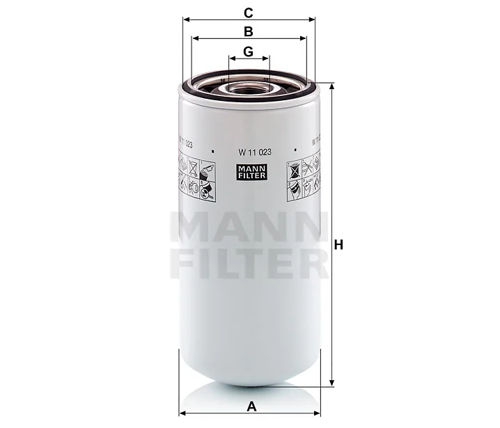 Mann-Filter - W 11 023 - Oil filter spin-on