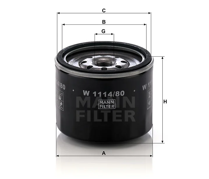 Mann-Filter - W 1114/80 - Oil filter