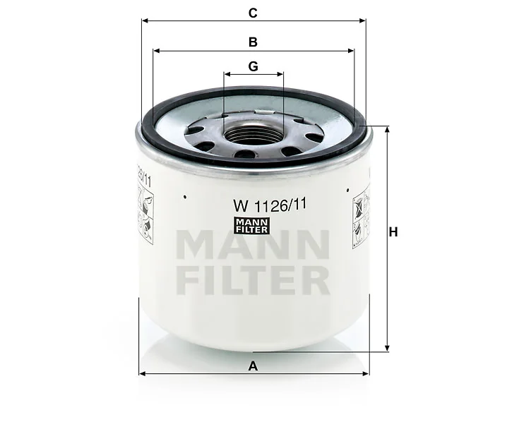 Mann-Filter - W 1126/11 - Oil filter