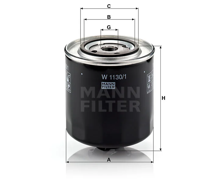 Mann-Filter - W 1130/1 - Oil filter (spin-on)