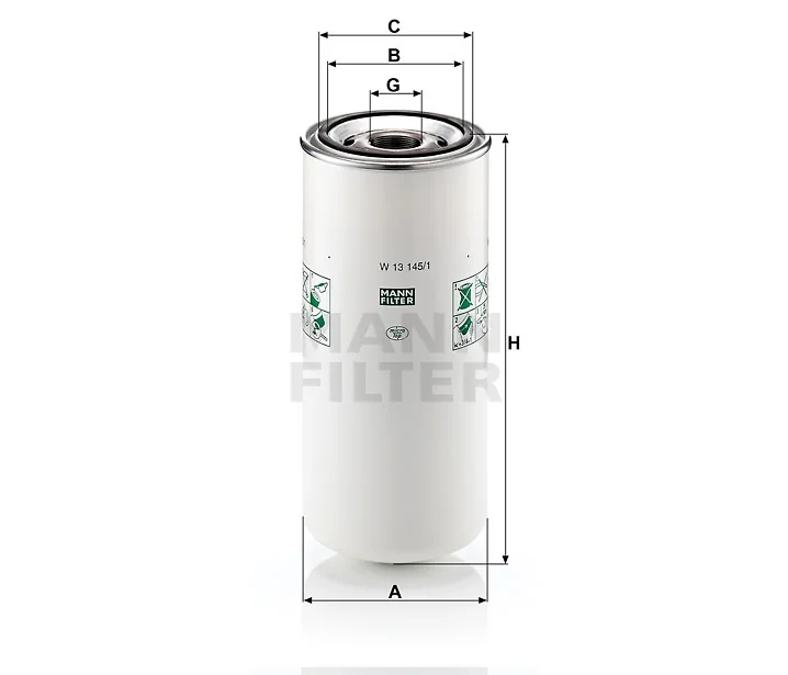 Mann-Filter - W 13 145/1 - Oil filter (spin-on)