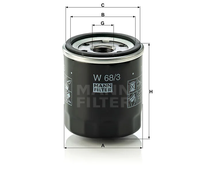 Mann-Filter - W 68/3 - Oil filter