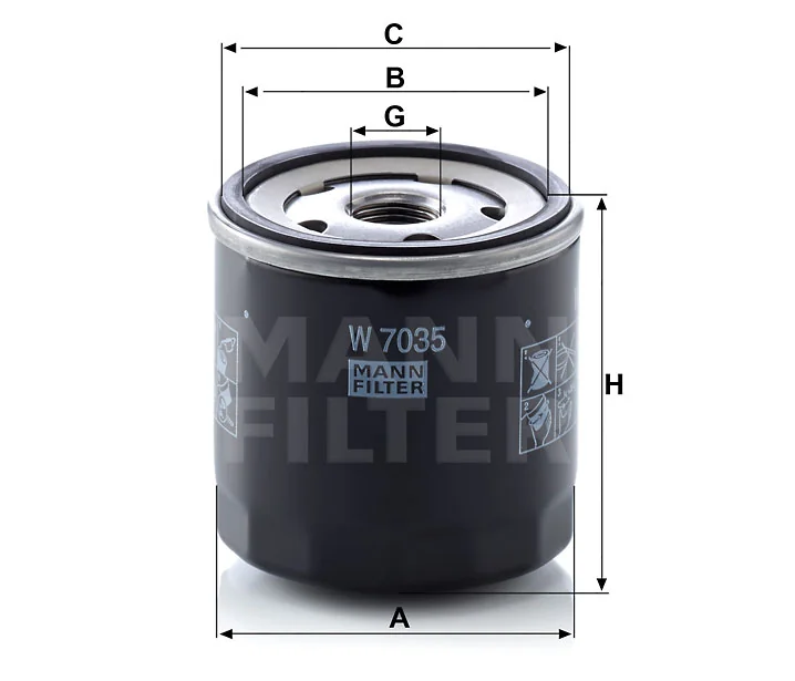Mann-Filter - W 7035 - Oil filter