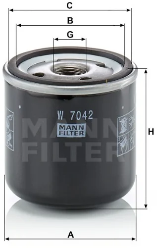 Mann-Filter - W 7042 - Oil filter