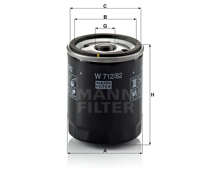 Mann-Filter - W 712/82 - Oil filter