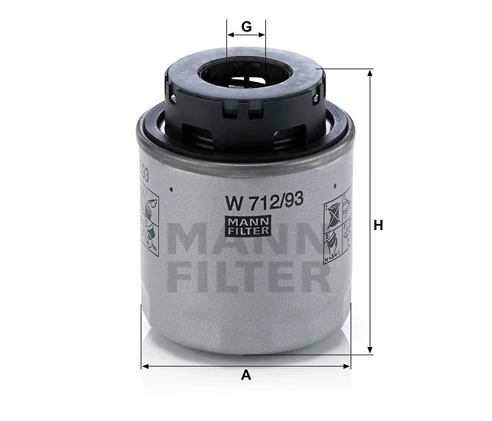 Mann-Filter - W 712/93 - Oil filter (spin-on)