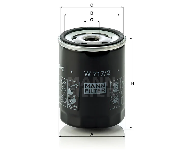 Mann-Filter - W 717/2 - Oil filter