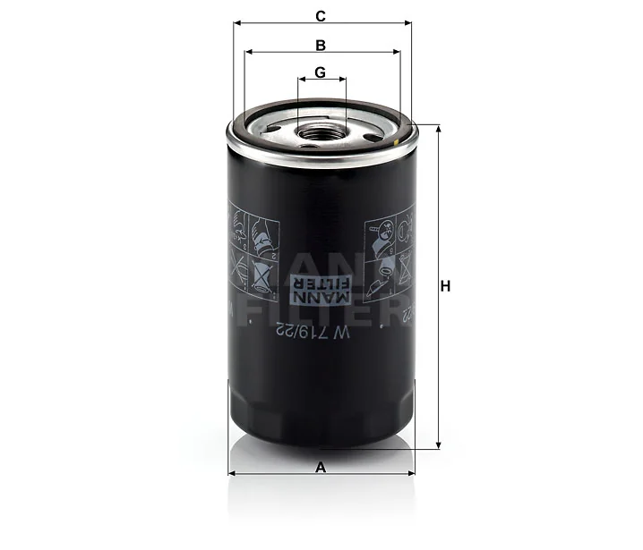 Mann-Filter - W 719/22 - Spin-on filter