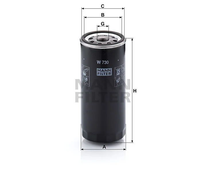 Mann-Filter - W 730 - Spin-on filter