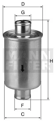 Mann-Filter - W 74 - Hydraulic line filter (inline)