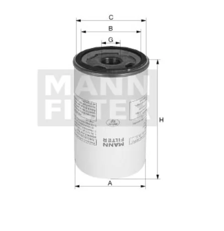 Mann-Filter - W 8030 - Oil filter spin-on