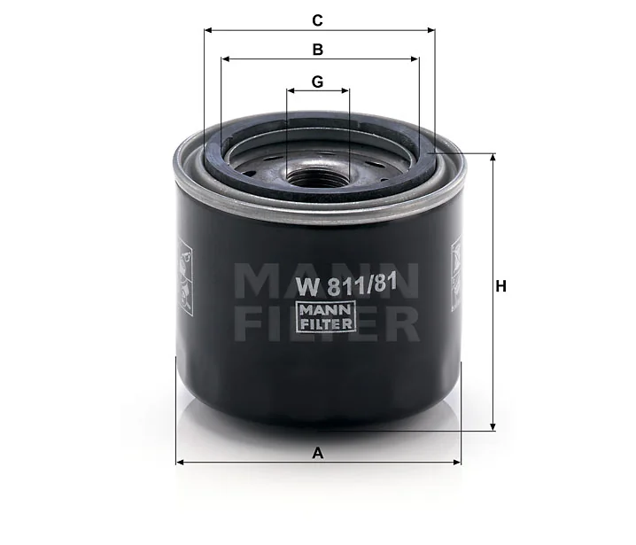 Mann-Filter - W 811/81 - Oil filter