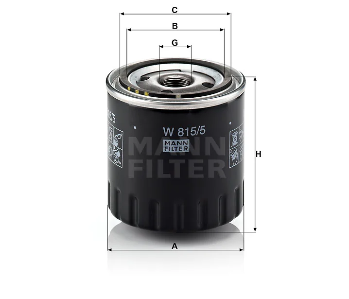 Mann-Filter - W 815/5 - Oil filter (spin-on)