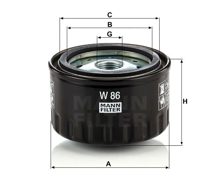 Mann-Filter - W 86 - Oil filter