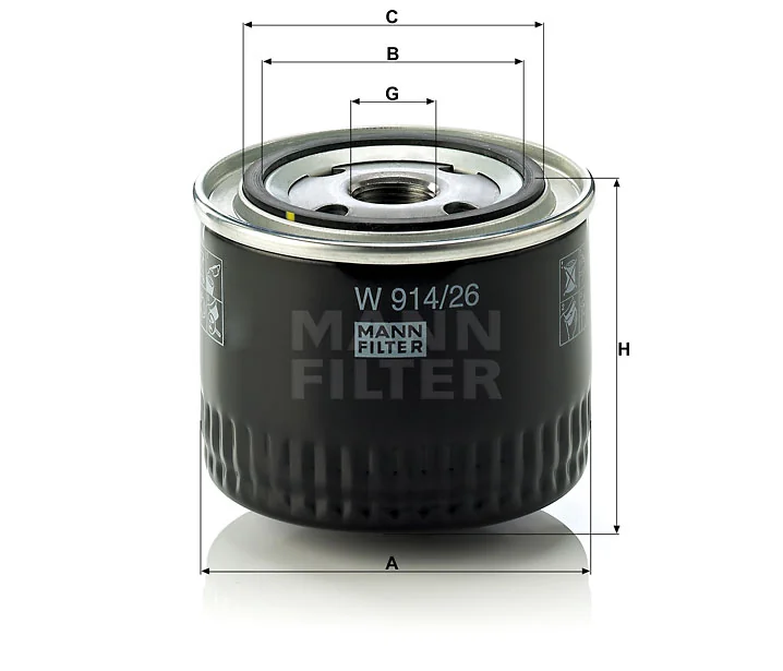 Mann-Filter - W 914/26 - Oil filter