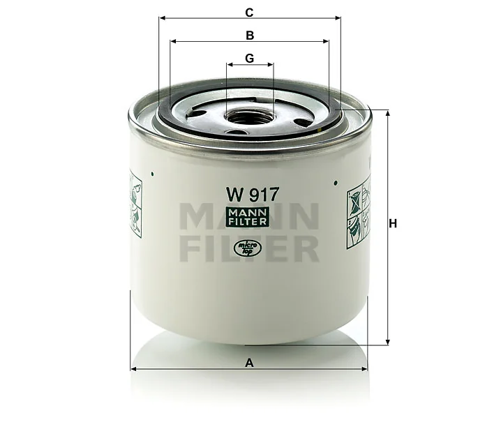 Mann-Filter - W 917 - Oil filter (spin-on)