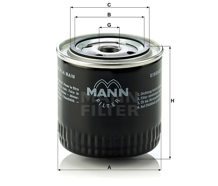 Mann-Filter - W 920/17 - Oil filter spin-on