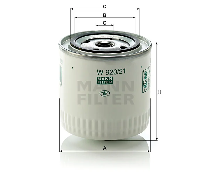 Mann-Filter - W 920/21 - Oil filter (spin-on)