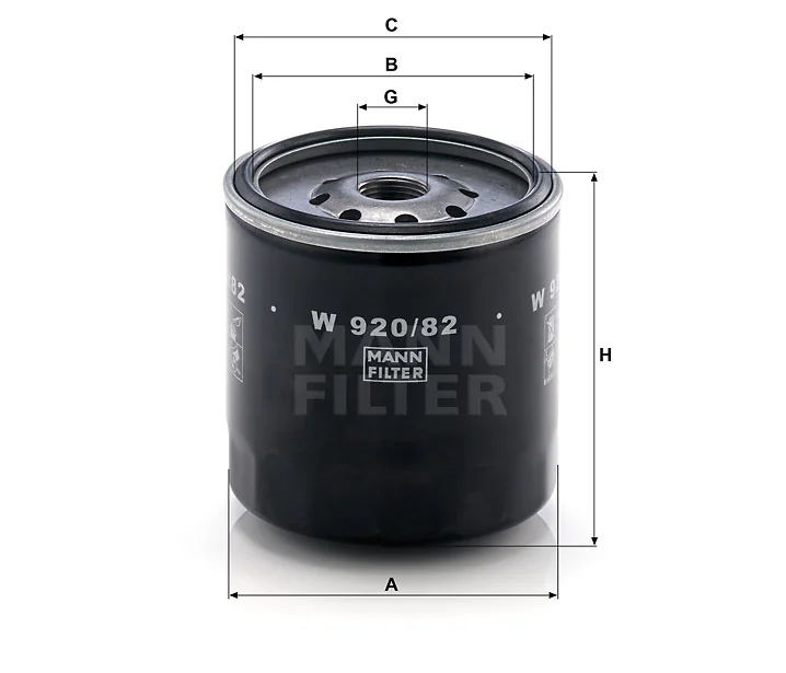 Mann-Filter - W 920/82 - Oil filter spin-on