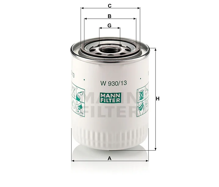 Mann-Filter - W 930/13 - Oil filter (spin-on)
