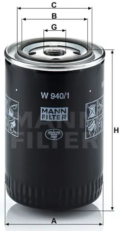 Mann-Filter - W 940/1 - Oil filter (spin-on)