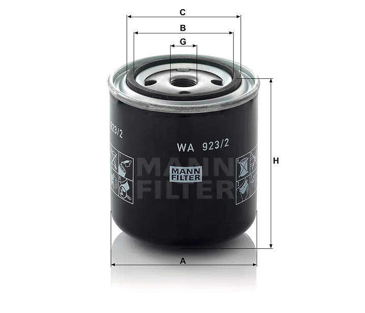 Mann-Filter - WA 923/2 - Coolant filter spin-on