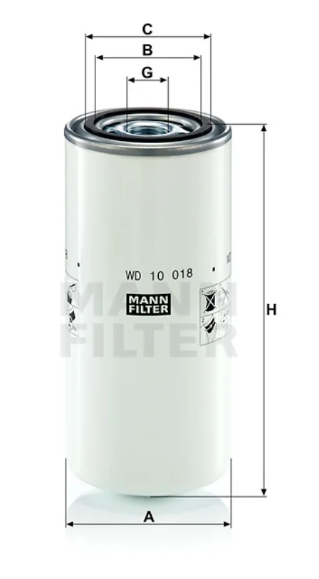 Mann-Filter - WD 10 018 - Oil filter spin-on