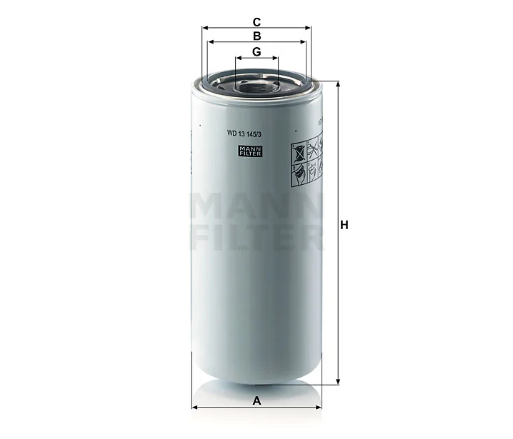 Mann-Filter - WD 13 145/3 - Oil filter (spin-on)
