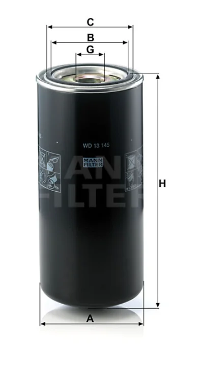 Mann-Filter - WD 13 145 - Oil filter (spin-on)
