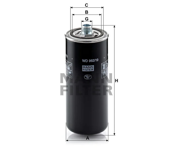 Mann-Filter - WD 962/19 - Oil filter (spin-on)