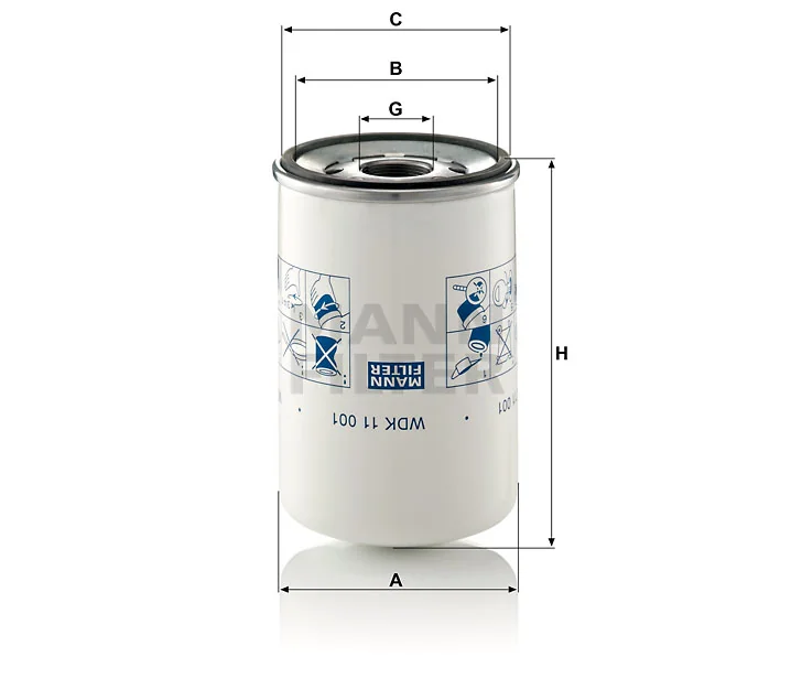 Mann-Filter - WDK 11 001 - Fuel filter spin-on