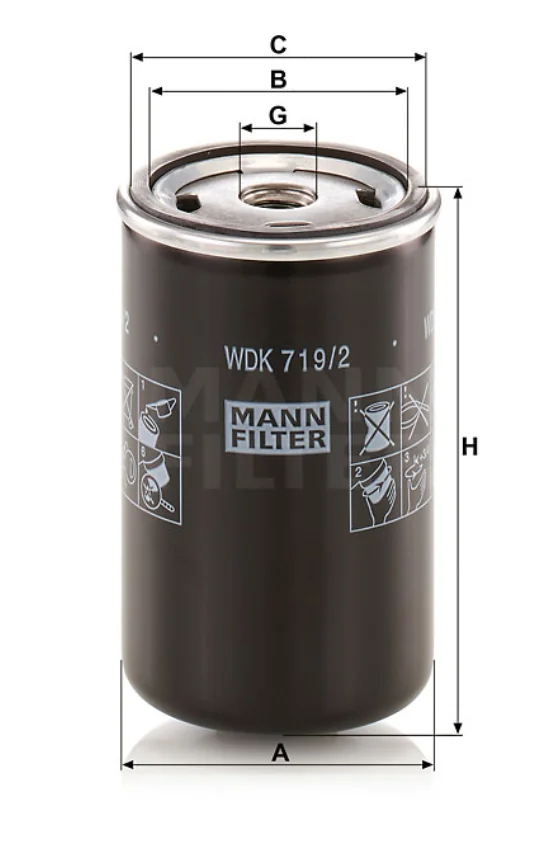 Mann-Filter - WDK 719/2 - Fuel filter (spin-on)