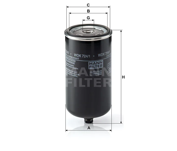 Mann-Filter - WDK 724/1 - Fuel filter spin-on