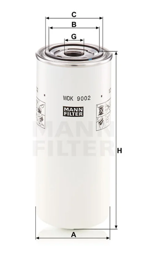 Mann-Filter - WDK 9002 - Fuel filter spin-on